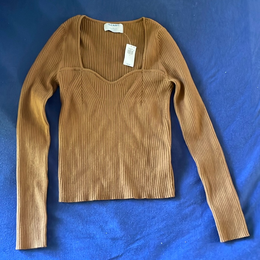 Old Navy Sweetheart Neckline Sweater Long Sleeve Top